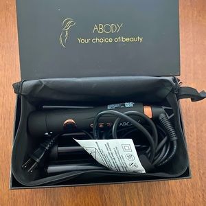 ABODY curling iron wand with 5 interchangeable curling styles
